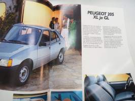 Peugeot 205 1987 -myyntiesite / brochure