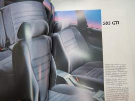 Peugeot 505 farmarimallit 1987 -myyntiesite / brochure