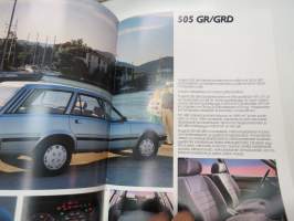 Peugeot 505 farmarimallit 1987 -myyntiesite / brochure