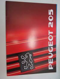 Peugeot 205 1989 -myyntiesite / brochure