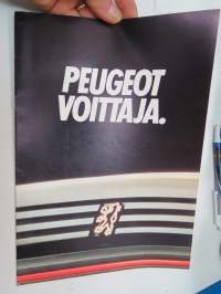 Peugeot Voittaja 1986 mallisto -myyntiesite / brochure