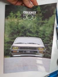 Peugeot 505 1986 -myyntiesite / brochure