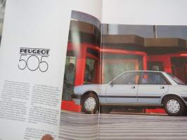 Peugeot 505 1986 -myyntiesite / brochure