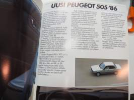 Peugeot 505 1986 -myyntiesite / brochure