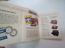 View-Master Reel list / mainosesite koneista ja kiekoista, englanninkielinen
