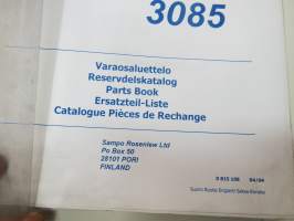 Sampo Rosenlew 3045, 3065, 3085 leikkuupuimuri Varaosaluettelo, Reservdelskatalog, Parts book, Ersatzteil-Liste, Catalogue Pièces de Rechange -combine parts book