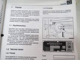 Krone Pyöröpaalaimet  Vario Pack 1500 / Multicut, Vario Pack 1800 / Multicut valmistunumerosta 453 441 alkaen -käyttöohjekirja (nr 440-3 SF)