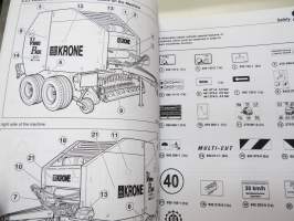 Krone Round Baler Vario Pack 1500 / Multicut, Vario Pack 1800 / Multicut from machine nr. 453 441 -operating manual in english (nr 436-3 GB)