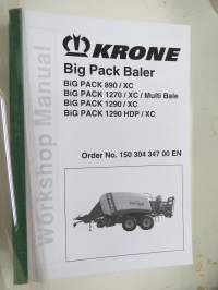 Krone Big Pack Baler 890/XC, 1270/XC/Multi Bale, 1290/XC, 1290 HDP/XC Workshop Manual -korjaamokirja englanniksi