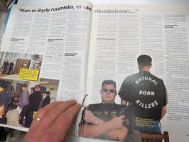 Alibi 2001 nr 7, Mafiapomo Lauri Johansson vannoo kostoa, Kauko "Vilperi" K. Kotkasta poltettiin elävältä, Steen Christensen, Vaarallinen nainen Jaana Punkkinen