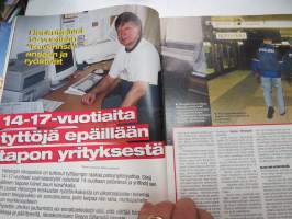 Alibi 2001 nr 7, Mafiapomo Lauri Johansson vannoo kostoa, Kauko "Vilperi" K. Kotkasta poltettiin elävältä, Steen Christensen, Vaarallinen nainen Jaana Punkkinen