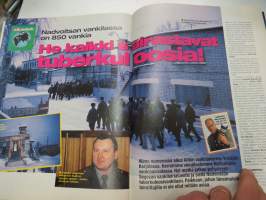 Alibi 2001 nr 7, Mafiapomo Lauri Johansson vannoo kostoa, Kauko "Vilperi" K. Kotkasta poltettiin elävältä, Steen Christensen, Vaarallinen nainen Jaana Punkkinen