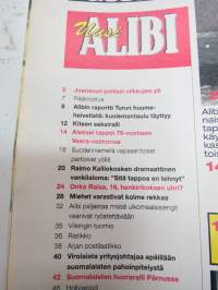 Alibi 1999 nr 12, Turun huumehelvetti, Kiteen seksiralli, Aleksi tappoi Veeran, Raisa Räsänen - katoaminen Tamperella, Miljoonakeikka - 3 täysperävaunua varastettiin