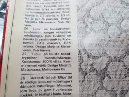 Suomalaisia tekstiilejä - Finska Textiler - Finnish textiles - Finnische Textilien - suomalaisten design-tekstiilien ja -kankaiden esittely suunnittelijatietoineen