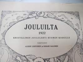 Jouluilta - Kristillinen joululehti Suomen kodeille 1922 -joululehti / christmas magazine