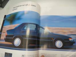 Saab mallivuonna 1993 9000CD, 9000CS, 9000CC, 900 -myyntiesite / brochure