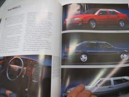 Saab mallivuonna 1993 9000CD, 9000CS, 9000CC, 900 -myyntiesite / brochure