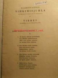 Rajamäen  kirkon vihkimisjuhlan Tuomiosunnuntaina  20.XI.1938 klo 15