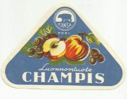 Luonnontuote Champis  -   juomaetiketti