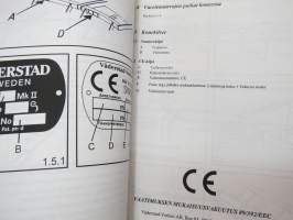Väderstad Joustopiikkiäes sarja NZF 450-600 valm. nr:sta 10 143 - 12 999 Käyttöohje ja varaosaluettelo -instructions &amp; parts in finnish