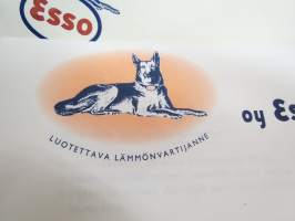 Luotettava lämmönvartijanne - Esso - Automaattisen lämmitysöljytoimituksen esite, sopimus, lähtyskuori