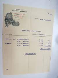Osakeyhtiö Wicander &amp; Larson Turku, 11.9.1918 -asiakirja / business document