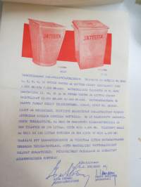 Oy G.W. Sohlberg Ab, Helsinki 25.4.1959 - GWS polkupyörätelineet &amp; jäteastiat -myyntiesite / brochure