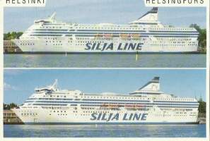 MS Silja Serenade, MS Silja Symphony  Helsinki  - laivakortti, laivapostikortti kulkematon