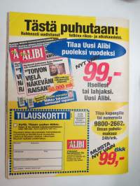 Alibi 2001 nr 1, Miikka Takanen tapettiin Kemissä porukalla, Tauno Pasanen - tytär kertoo - isäni kaunistelee tekojaan, Vaalan mustalettinen sekopää hautausmaalla