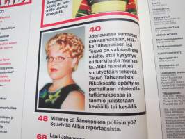 Alibi 2001 nr 3, Kurikan nelossurma - Isä ampui kolme lasta ja itsensä, Tulilahden rikostutkijan haastattelu, Kenneth Salutskij rötöstelee, Huumekunnat, ym.