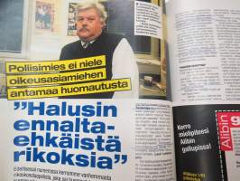 Alibi 2001 nr 3, Kurikan nelossurma - Isä ampui kolme lasta ja itsensä, Tulilahden rikostutkijan haastattelu, Kenneth Salutskij rötöstelee, Huumekunnat, ym.