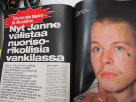 Alibi 2001 nr 3, Kurikan nelossurma - Isä ampui kolme lasta ja itsensä, Tulilahden rikostutkijan haastattelu, Kenneth Salutskij rötöstelee, Huumekunnat, ym.