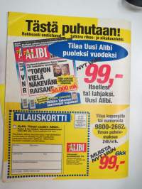 Alibi 2001 nr 3, Kurikan nelossurma - Isä ampui kolme lasta ja itsensä, Tulilahden rikostutkijan haastattelu, Kenneth Salutskij rötöstelee, Huumekunnat, ym.