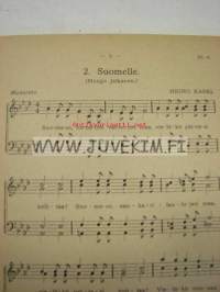 Miesäänisiä lauluja Sortavalan laulujuhliin 1926.