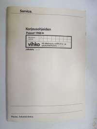Volkswagen &amp; Audi Service - Volkswagen Passat 1988- KE-Motronic-suihkutus- ja sytytyslaitteisto (4-syl.) -service booklet