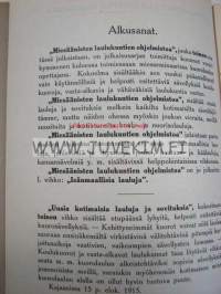 Uusia kotimaisia lauluja ja sovituksia. Miesäänisten laulukuntien ohjelmistoa. 2. vihko