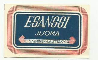 Esanssi Juoma - O.Salminen, juomaetiketti