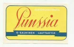 Alkohoolitonta Punssia -   juomaetiketti