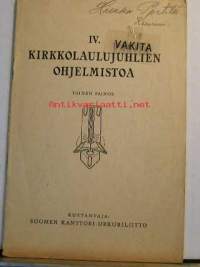 Kirkkolaulujuhlien ohjelmistoa