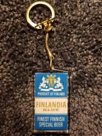 Finlandia Gold &amp; Blue Finest Finnish Beer - avaimenperä, 1972 Mallasjuoma
