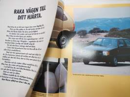 Fiat Uno 45 Fire, 60 S, 70 SL -myyntiesite ruotsiksi / brochure in swedish