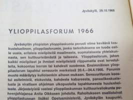 Sensuuri - Jyväskylän ylioppilaslehti 5-vuotisjulkaisu 1966, sisältää monipuolisesti artikkeleita tuolloisesta sensuurista ja sensuurikeskustelusta yhteiskunnassa