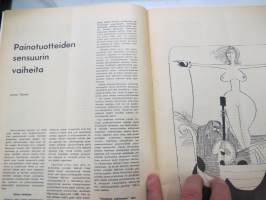 Sensuuri - Jyväskylän ylioppilaslehti 5-vuotisjulkaisu 1966, sisältää monipuolisesti artikkeleita tuolloisesta sensuurista ja sensuurikeskustelusta yhteiskunnassa