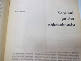 Sensuuri - Jyväskylän ylioppilaslehti 5-vuotisjulkaisu 1966, sisältää monipuolisesti artikkeleita tuolloisesta sensuurista ja sensuurikeskustelusta yhteiskunnassa