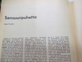 Sensuuri - Jyväskylän ylioppilaslehti 5-vuotisjulkaisu 1966, sisältää monipuolisesti artikkeleita tuolloisesta sensuurista ja sensuurikeskustelusta yhteiskunnassa