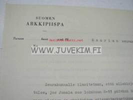 Maarian seurakunnan kirkkoherran virkaaanasettaminen ja piispantarkastus 1970, Unto Ilmari Tolvas -allekirjoitus arkkipiispa Martti Simojoki