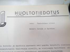 Triumph henkilöautot Herald, Vitesse, Kuriiri, 2000, TR4, Spitfire, ym. - Oy Suomen Autoteollisuus Ab:n tuomien mallien huoltotiedotuksia, tekn tietoja vv. 1962-1966