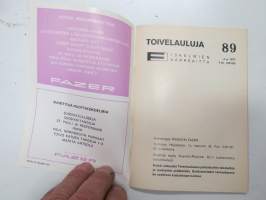 Toivelauluja 89 -songs