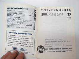Toivelauluja 72 -popular songs