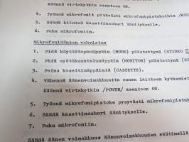 Sony HMK-50 Stereomusiikkijärjestelmä -käyttöohje (tarkastamaton raakakopio käännöksestä)